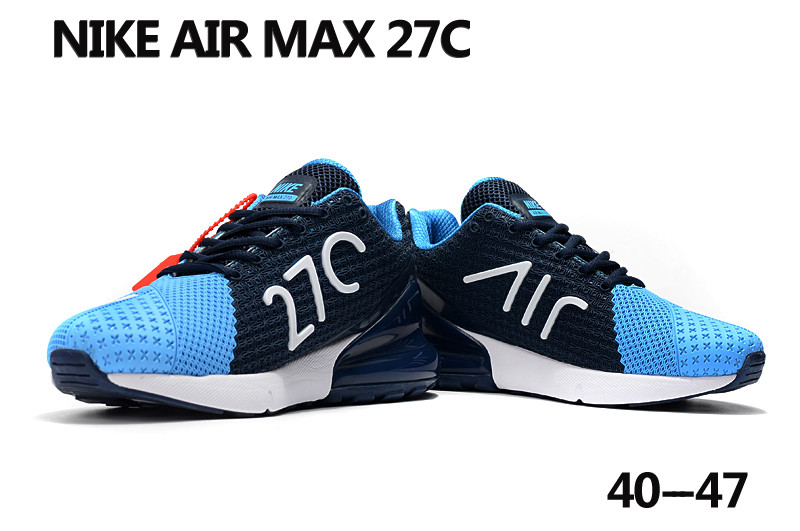 Nike Air Max 27C Blue Black White Shoes - Click Image to Close